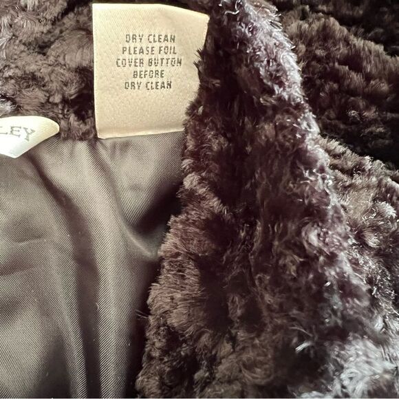 Vintage Laura Ashley Faux Shearling Black Cocktail Jacket- one button - Picture 7 of 7